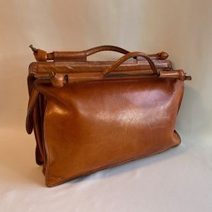 Three Bags Vintage leather briefcase Of Finland Laukku By Varkaus bro